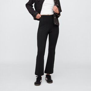 NWT GAP Factory MP Black High Rise Ponte Flare Crop Pants